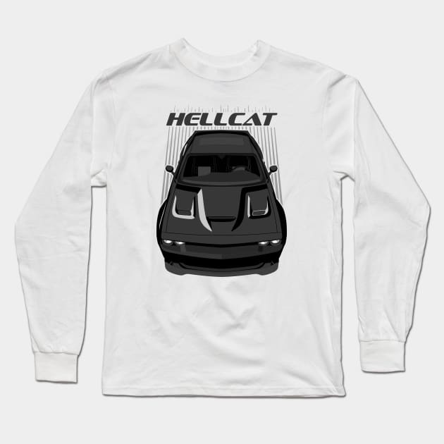 Challenger Hellcat - Black Long Sleeve T-Shirt by V8social